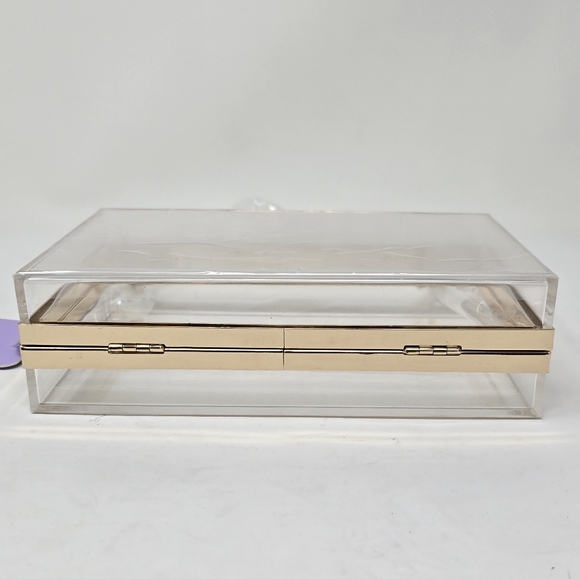 NWT Jill & Ally Transparent Acrylic Chain Clutch Purse Bag - Picture 6 of 10
